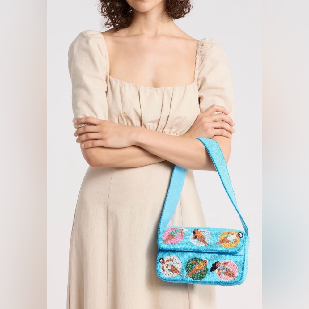 NWT Collection XIIX Pool Scene Beaded
Shoulder Bag